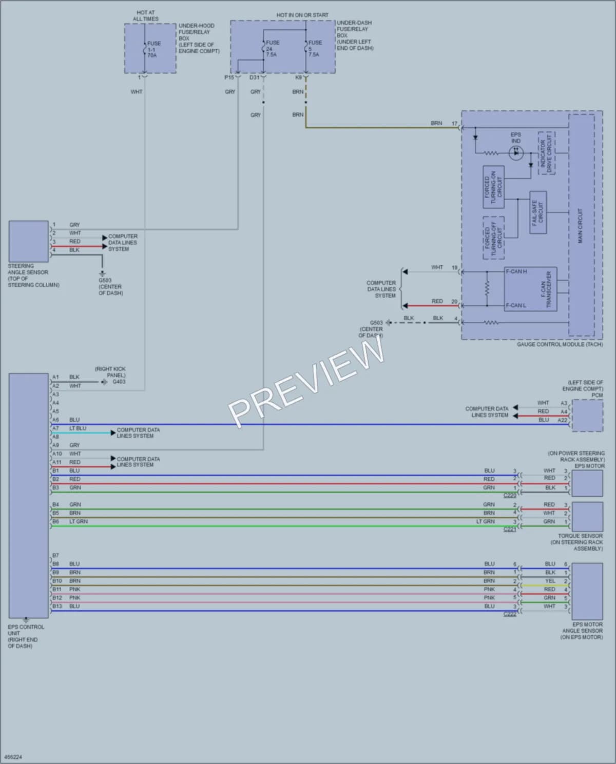 2015 Honda Civic Electronic Power Steering wiring diagram preview