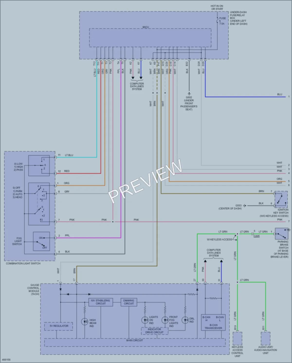 2015 Honda Civic Headlights wiring diagram preview