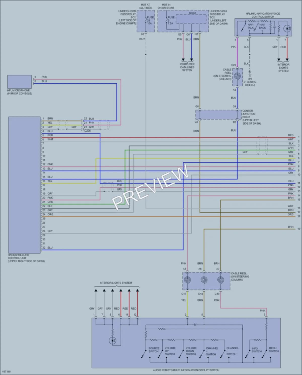 2015 Honda Civic Navigation wiring diagram preview