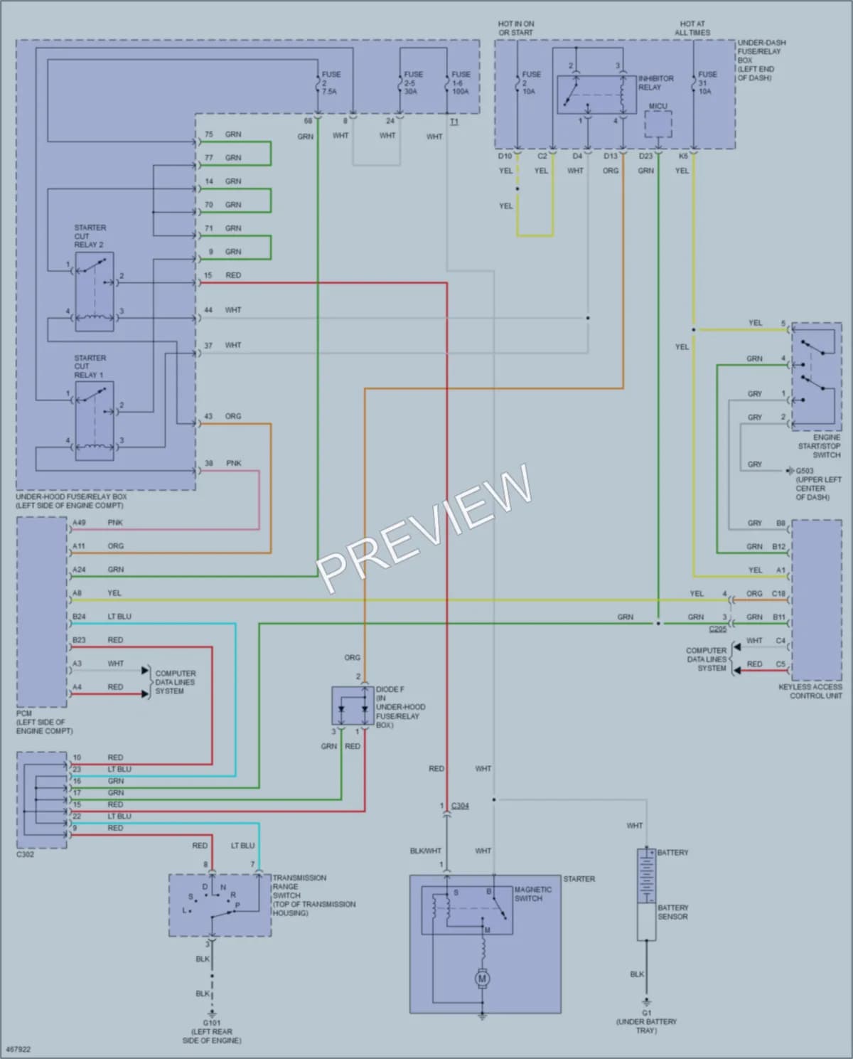 2015 Honda Civic Starting Charging wiring diagram preview
