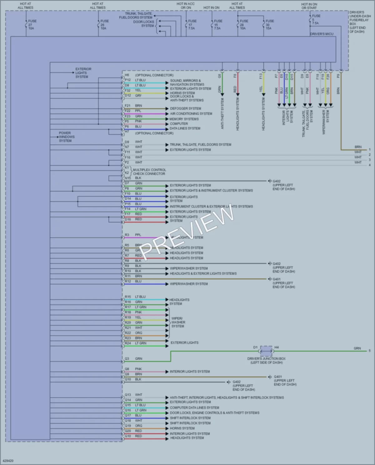 2015 Honda Crosstour Body Control Modules wiring diagram preview
