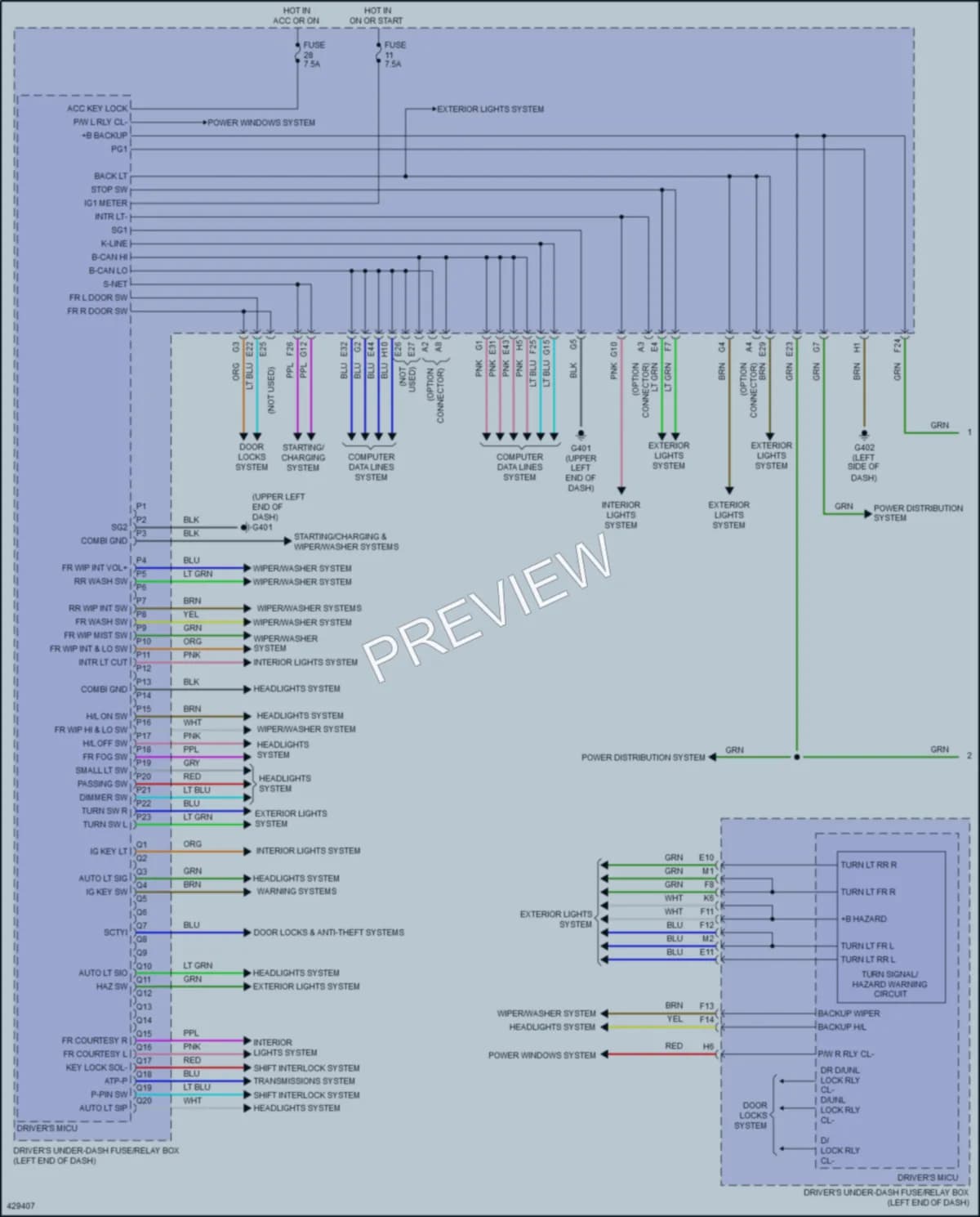 2015 Honda Odyssey Body Control Modules wiring diagram preview