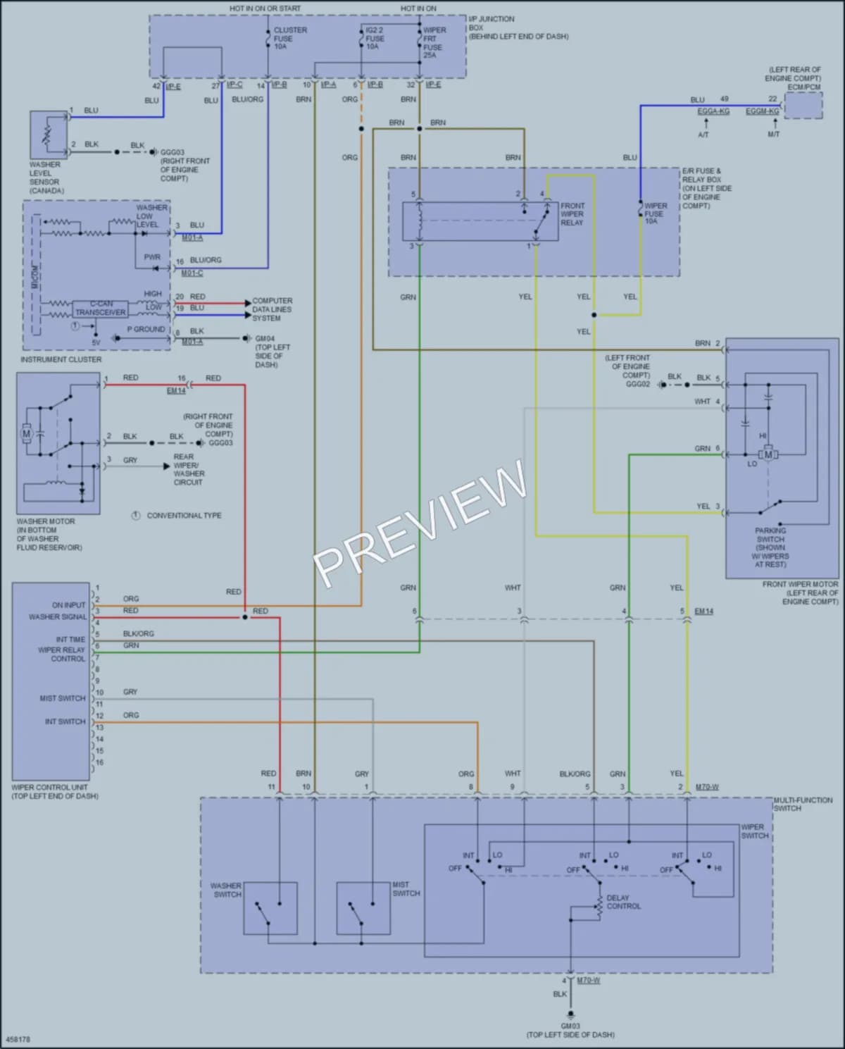 2015 Hyundai Accent Wiper Washer wiring diagram preview