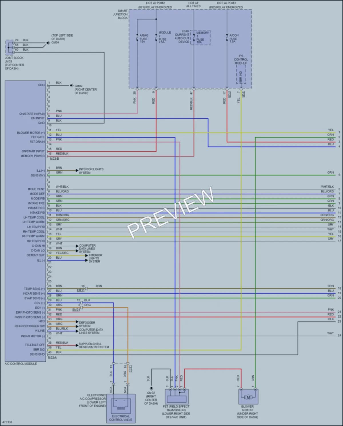 2015 Hyundai Azera Air Conditioning wiring diagram preview