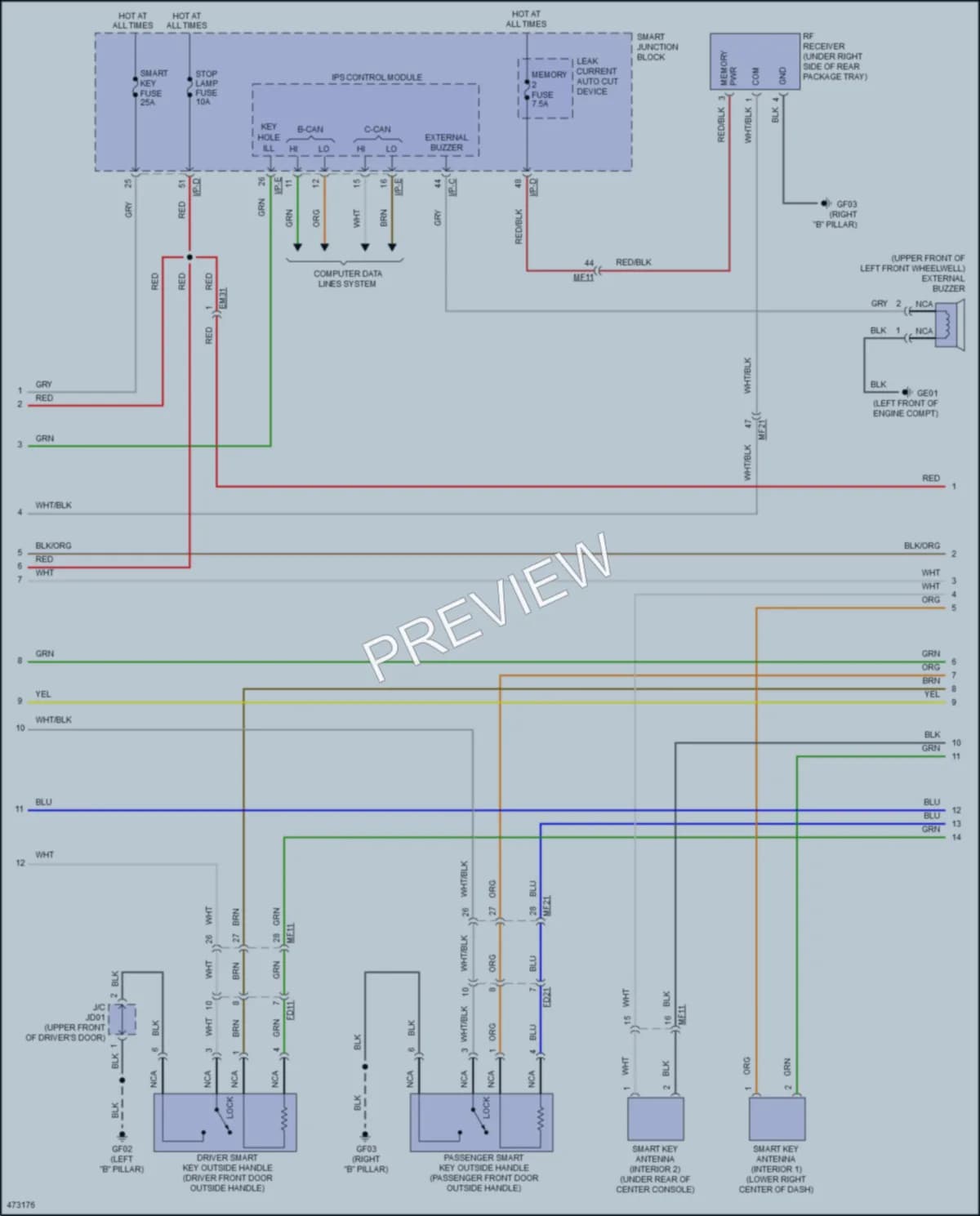 2015 Hyundai Azera Anti Theft wiring diagram preview