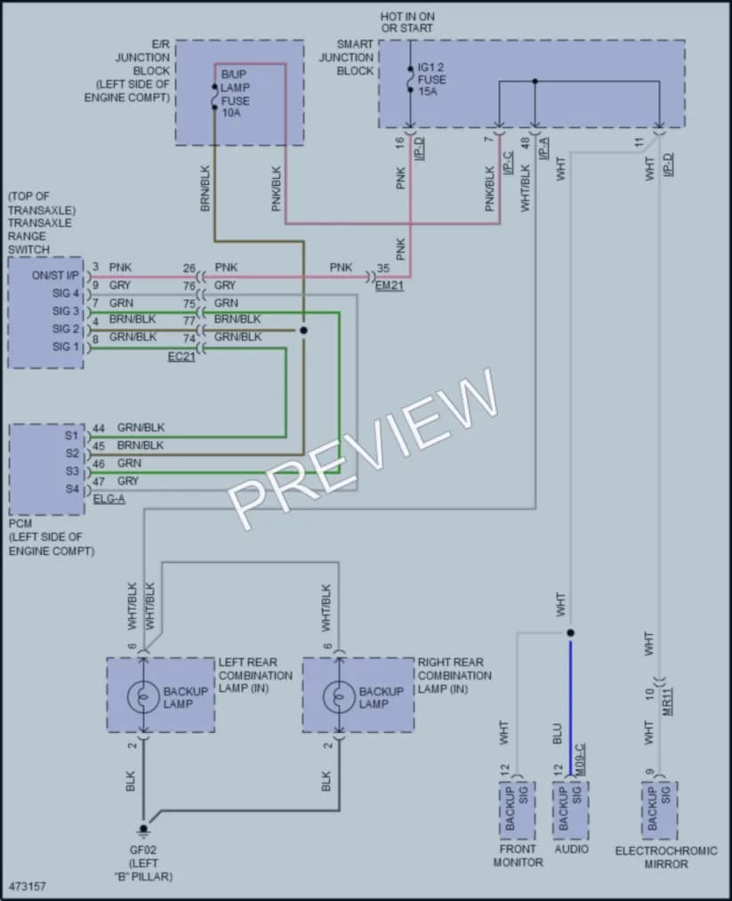 2015 Hyundai Azera Exterior Lights wiring diagram preview