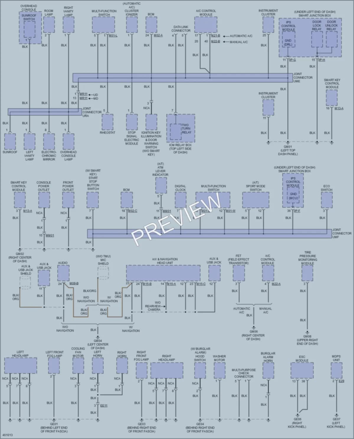 2015 Hyundai Elantra Ground Distribution wiring diagram preview