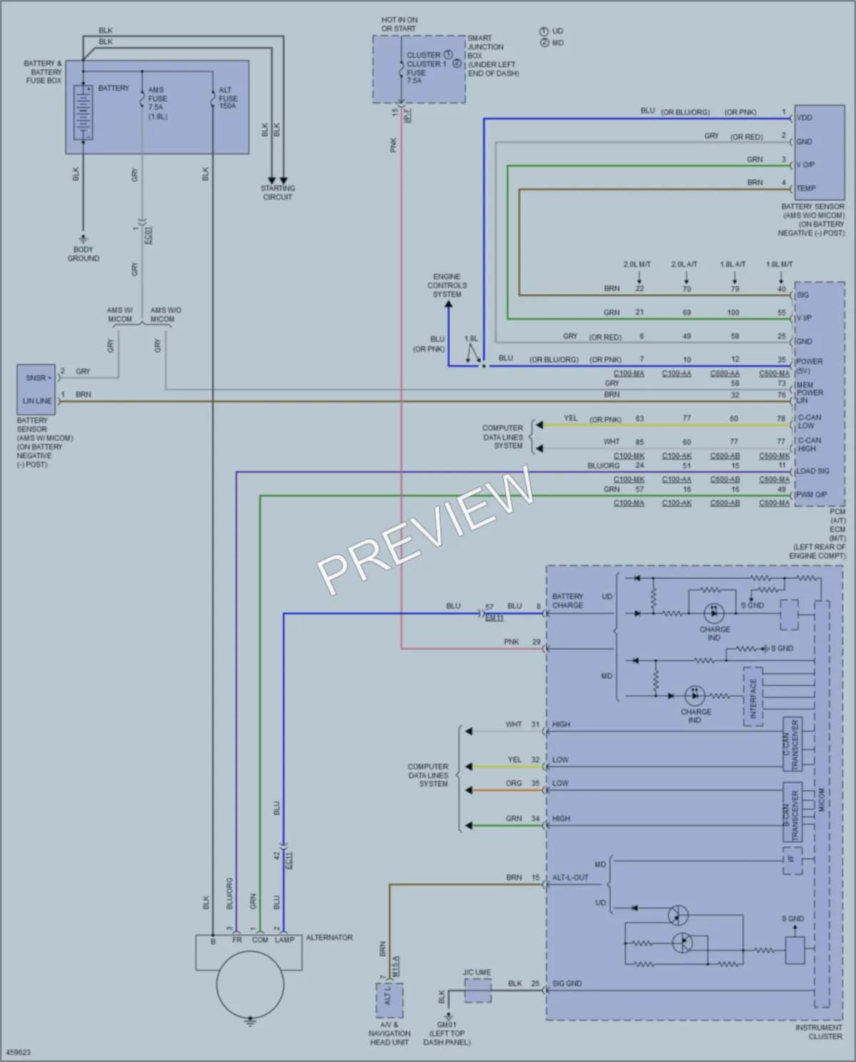 2015 Hyundai Elantra Starting Charging wiring diagram preview