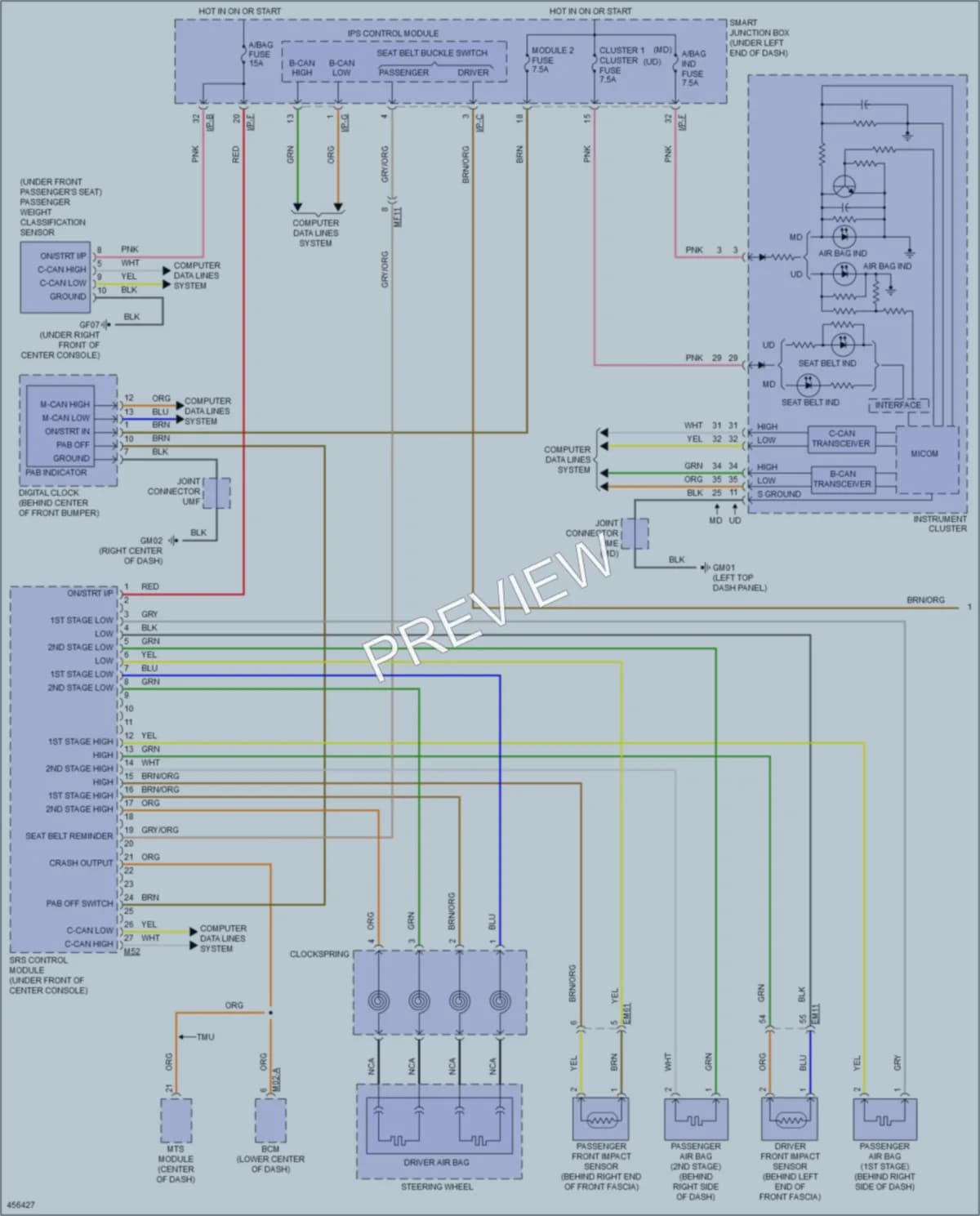 2015 Hyundai Elantra Supplemental Restraints wiring diagram preview