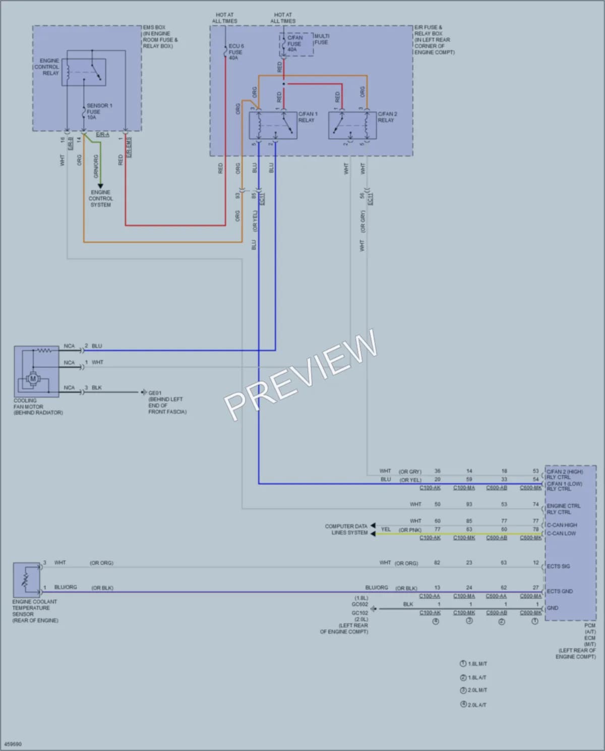 2015 Hyundai ElantraGT Cooling Fan wiring diagram preview