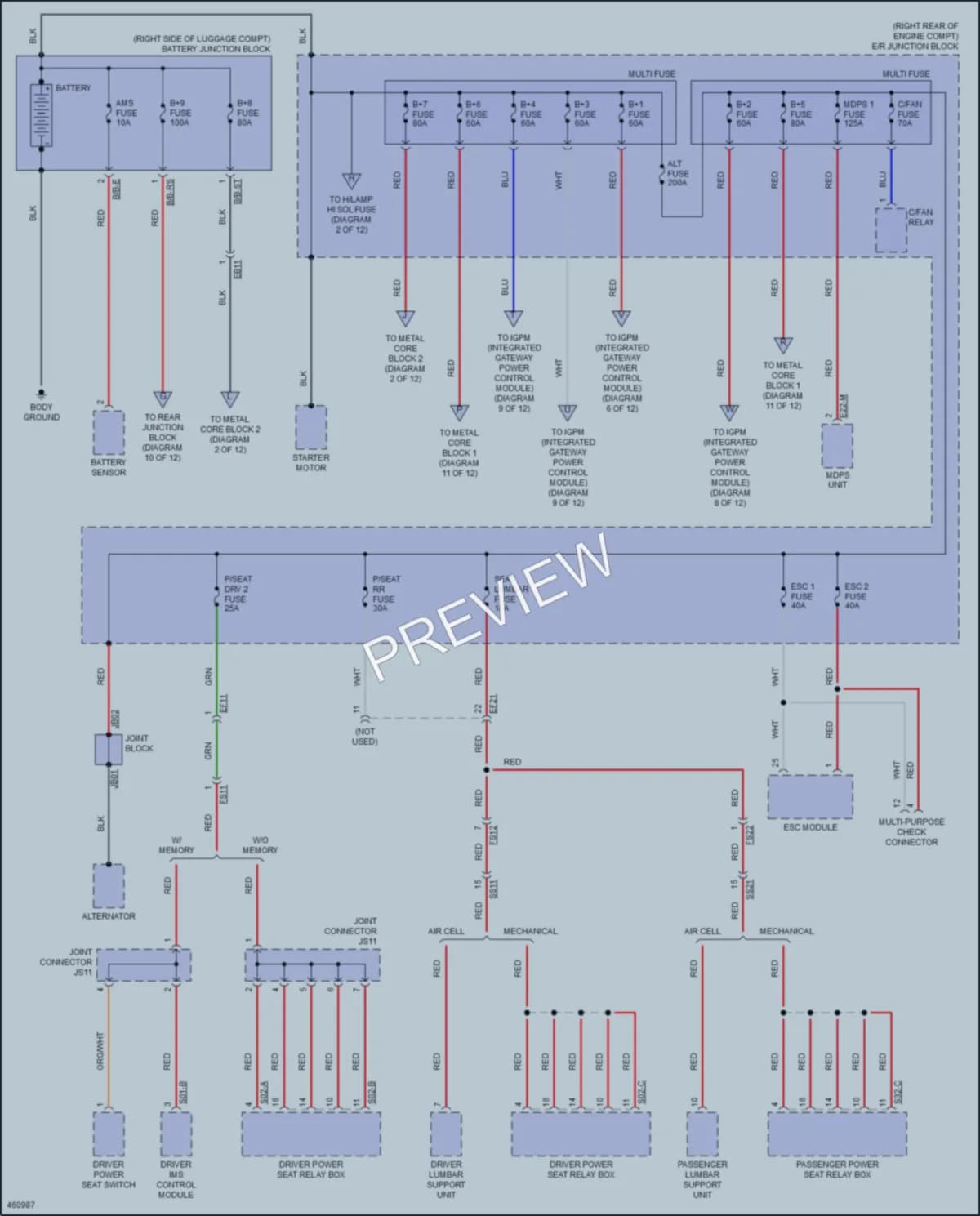 2015 Hyundai Genesis Power Distribution wiring diagram preview