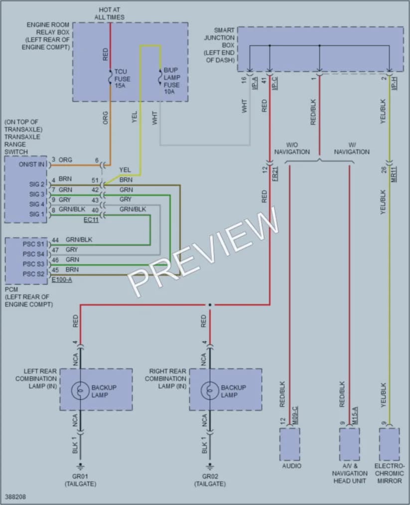 2015 Hyundai SantaFe Exterior Lights wiring diagram preview