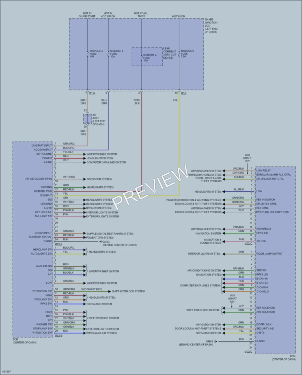 2015 Hyundai SantaFeSport Body Control Modules wiring diagram preview