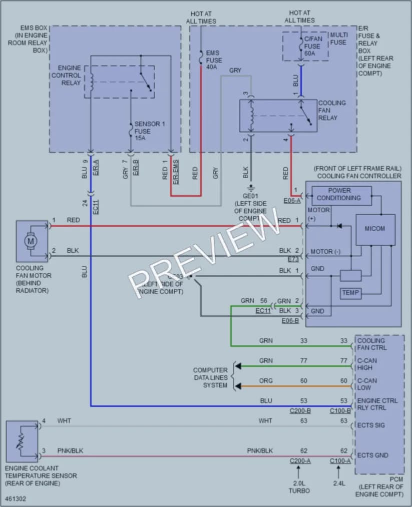2015 Hyundai SantaFeSport Cooling Fan wiring diagram preview