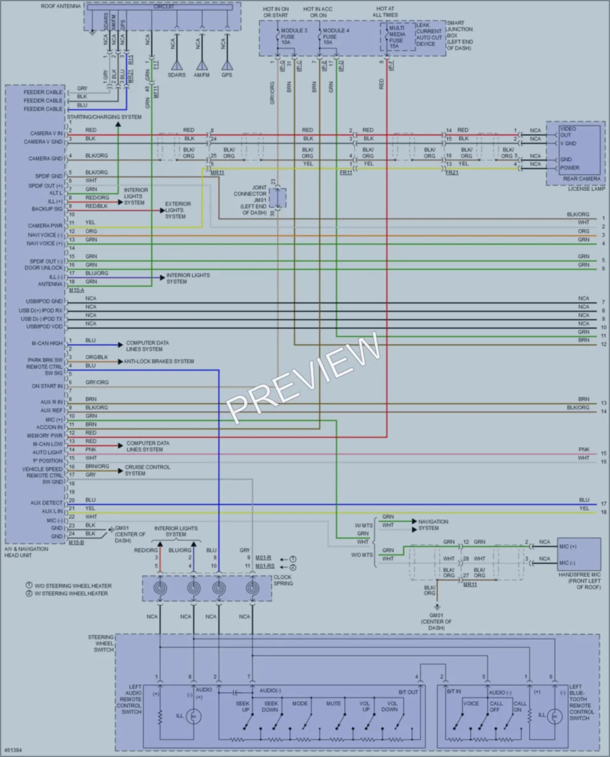 2015 Hyundai SantaFeSport Radio wiring diagram preview
