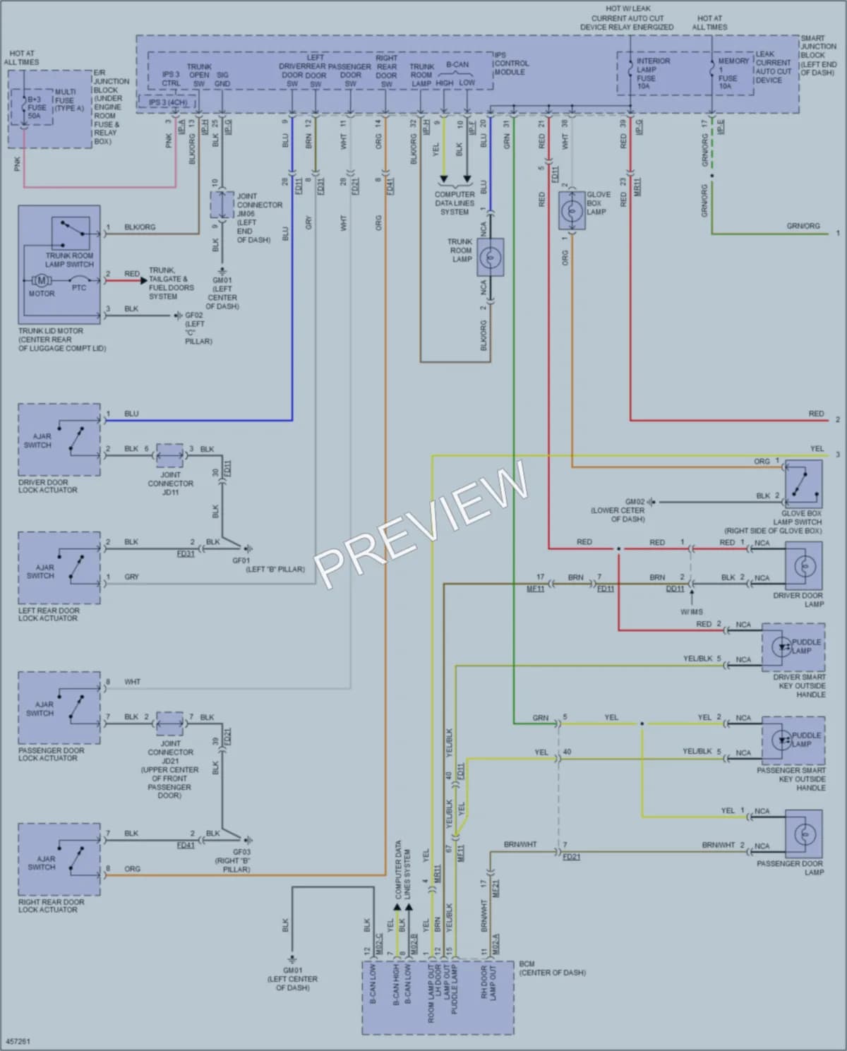 2015 Hyundai Sonata Interior Lights wiring diagram preview