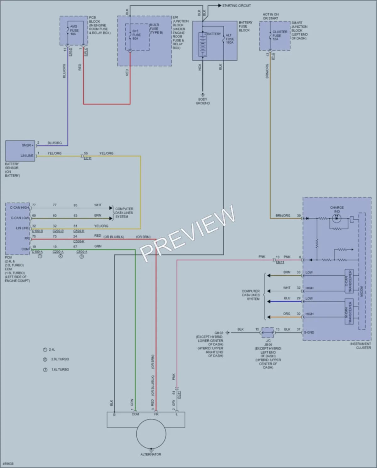 2015 Hyundai Sonata Starting Charging wiring diagram preview