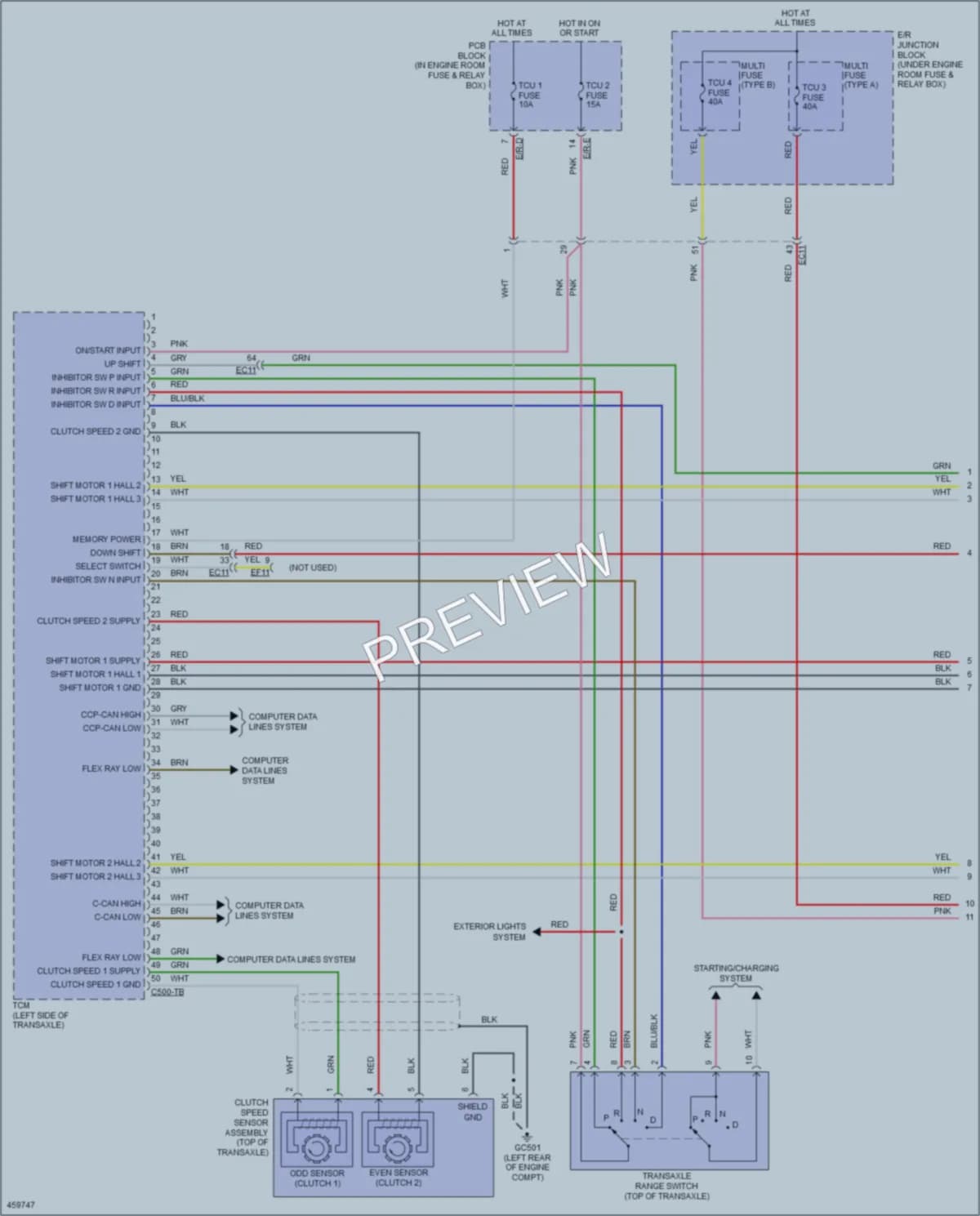 2015 Hyundai Sonata Transmission wiring diagram preview