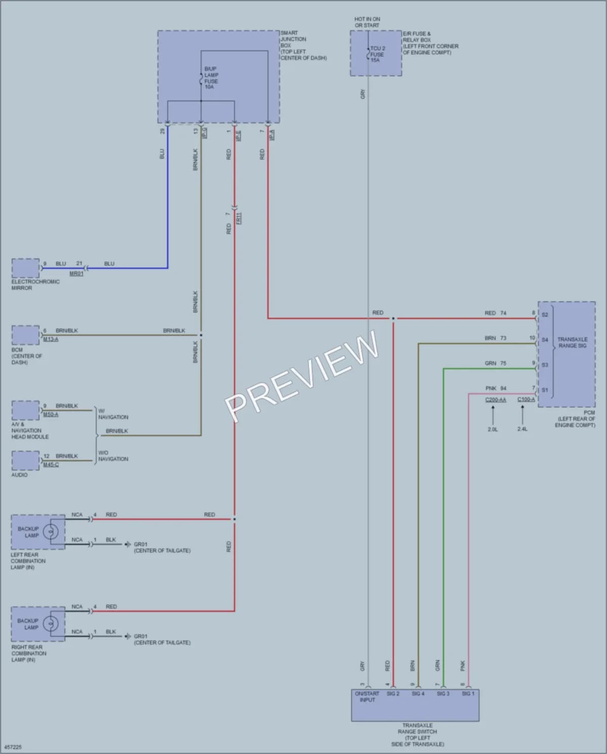 2015 Hyundai Tucson Exterior Lights wiring diagram preview