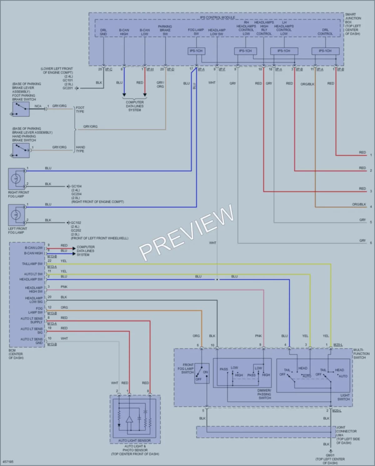 2015 Hyundai Tucson Headlights wiring diagram preview