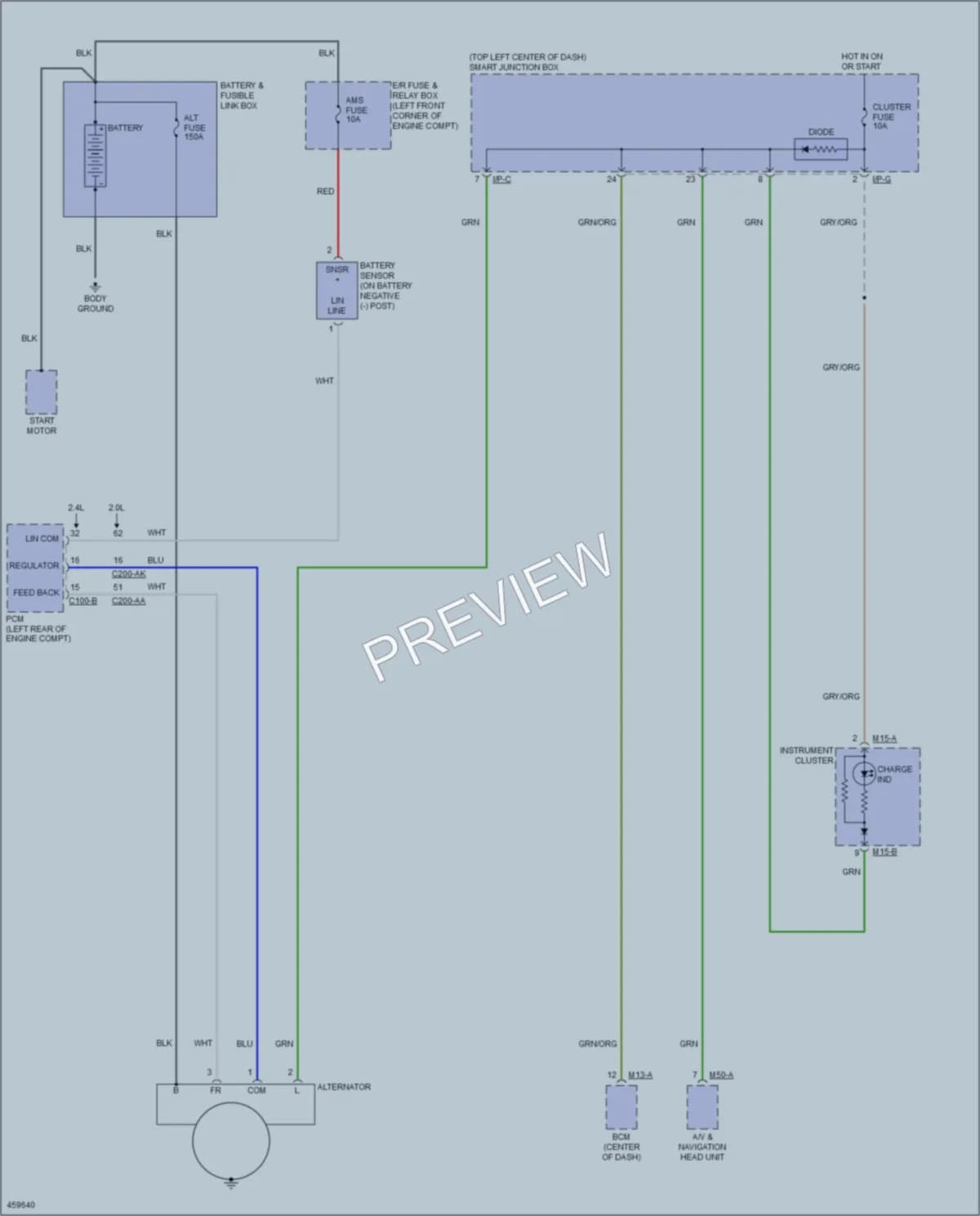 2015 Hyundai Tucson Starting Charging wiring diagram preview