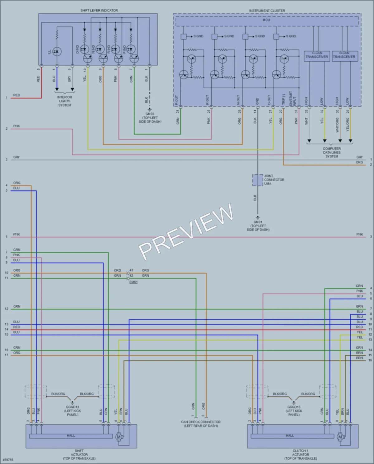 2015 Hyundai Veloster Transmission wiring diagram preview
