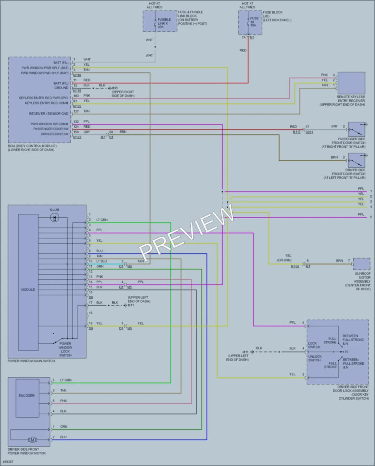 2015 Infiniti Q40 Power Windows wiring diagram preview