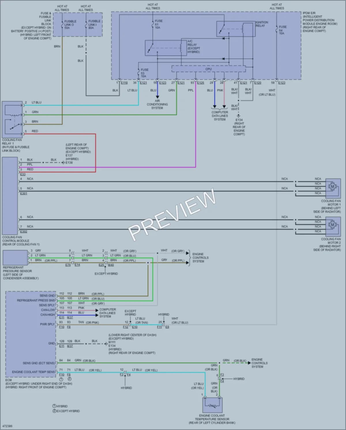2015 Infiniti Q50 Cooling Fan wiring diagram preview