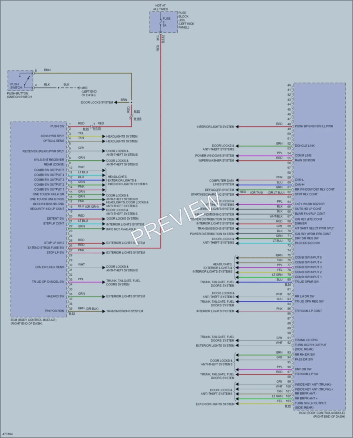 2015 Infiniti Q50Hybrid Body Control Modules wiring diagram preview