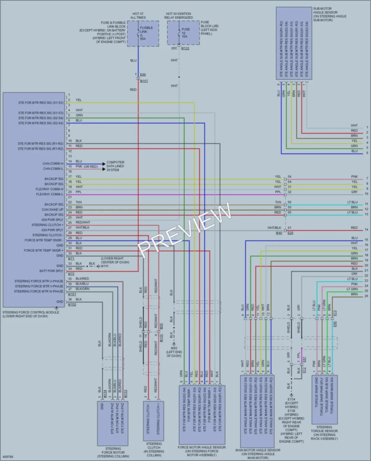 2015 Infiniti Q50Hybrid Electronic Power Steering wiring diagram preview