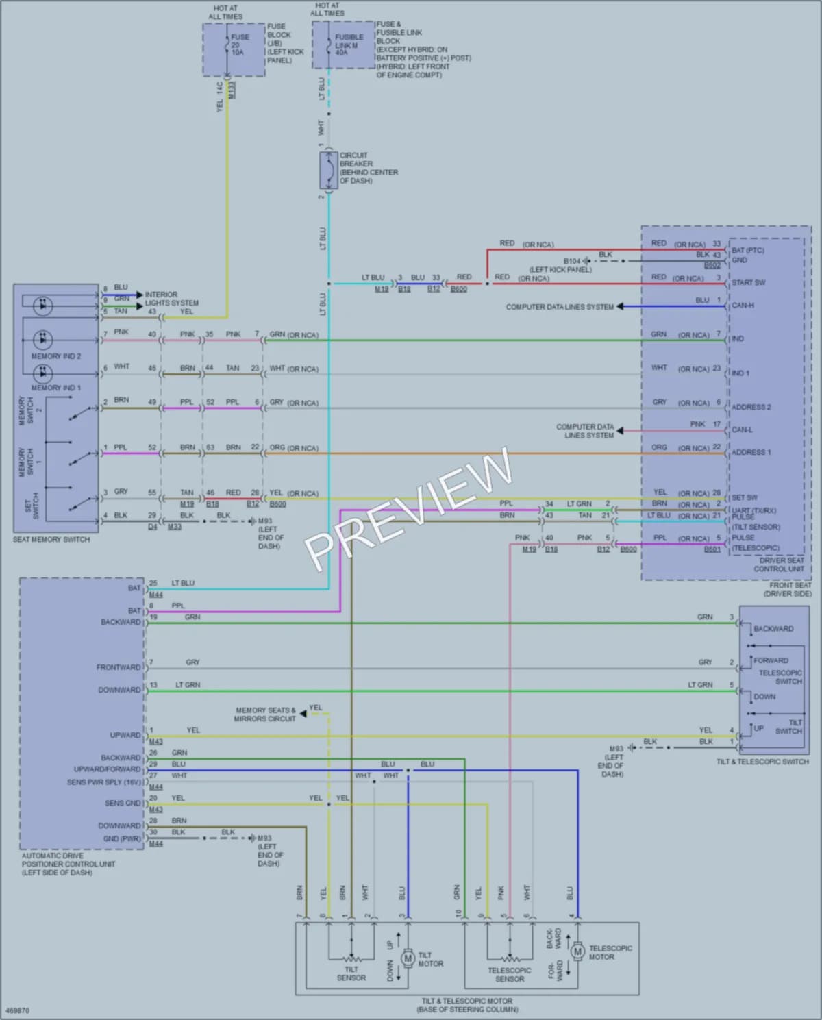 2015 Infiniti Q50Hybrid Memory Systems wiring diagram preview