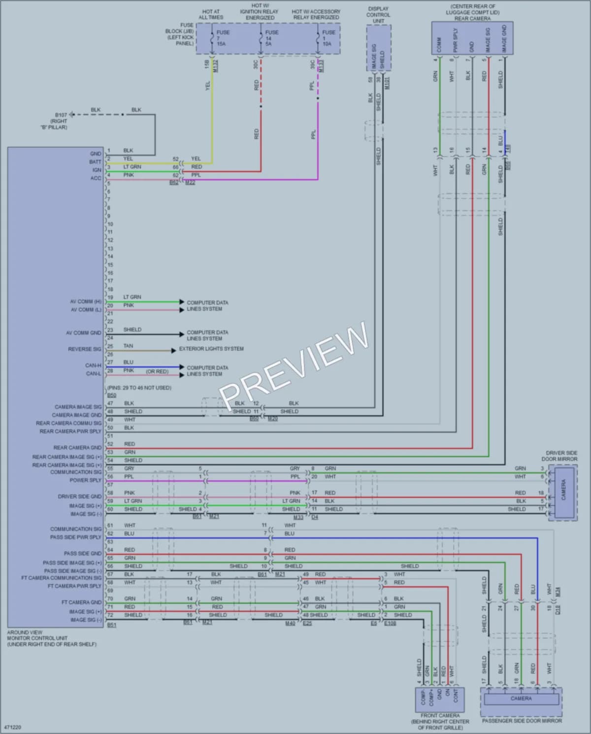 2015 Infiniti Q50Hybrid Navigation wiring diagram preview