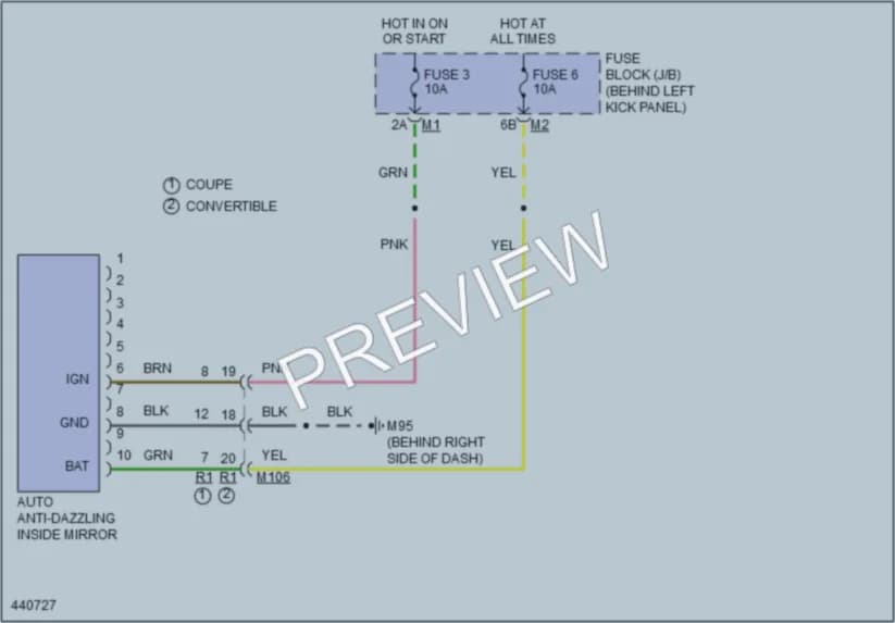 2015 Infiniti Q60 Power Mirrors wiring diagram preview