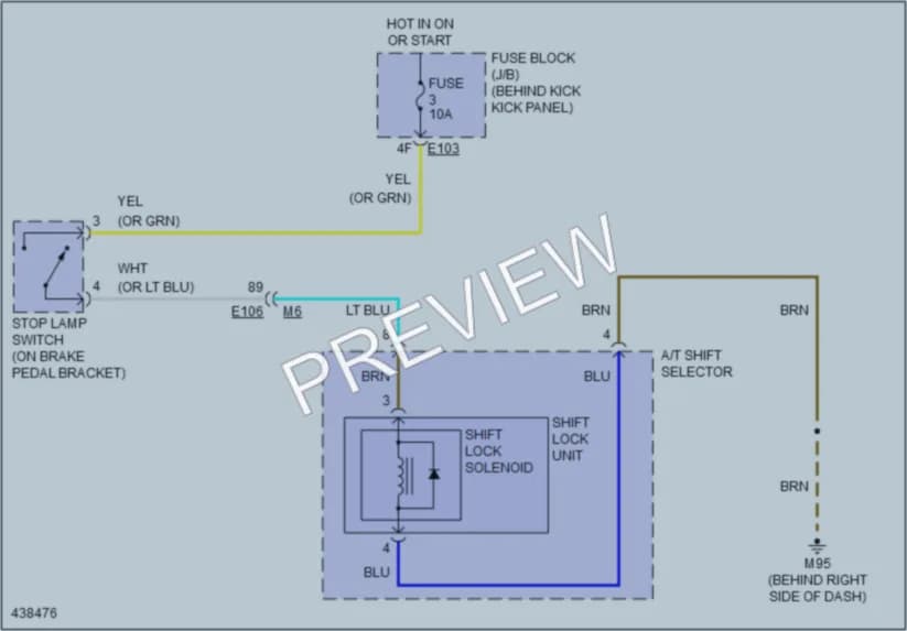 2015 Infiniti Q60 Shift Interlock wiring diagram preview