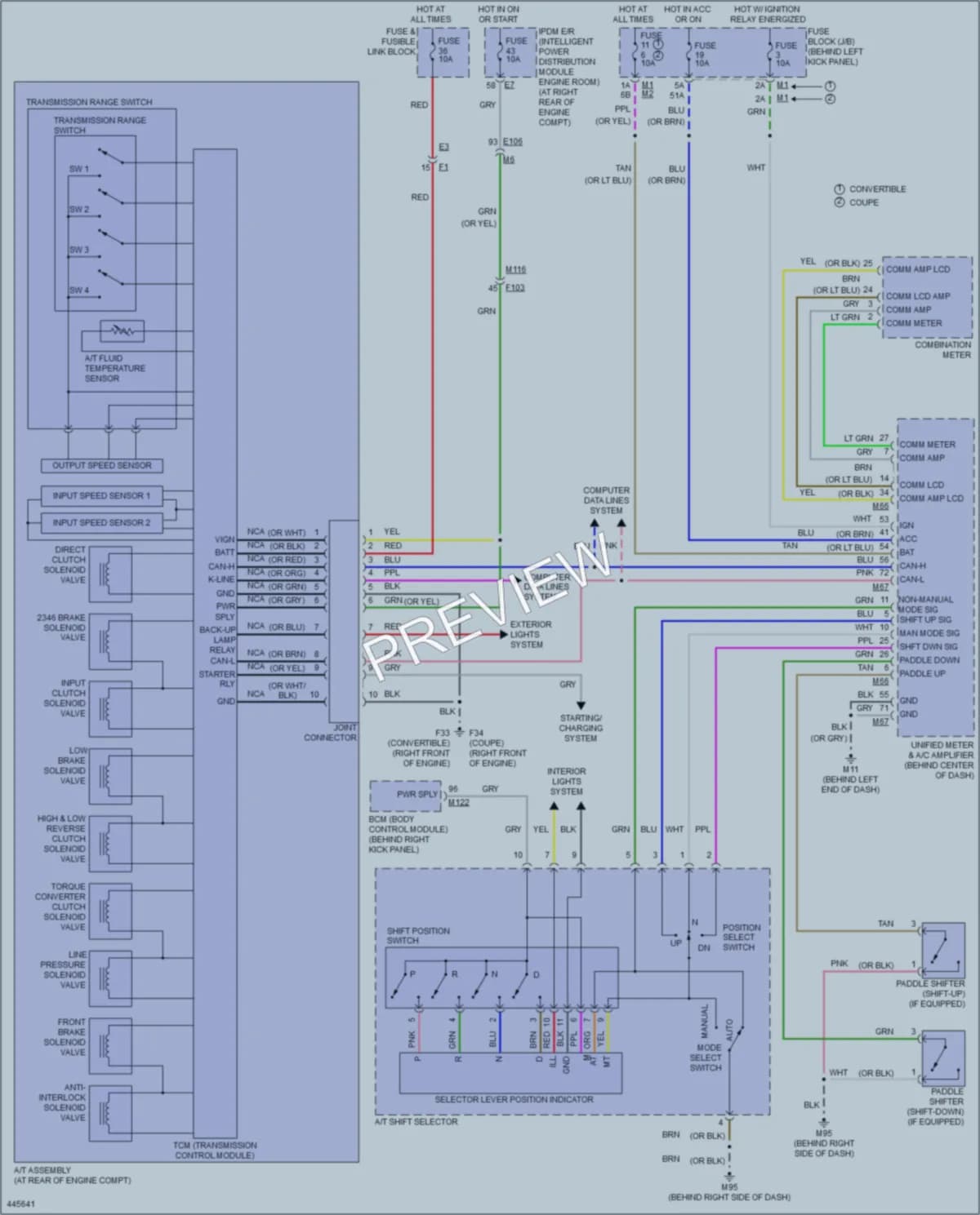 2015 Infiniti Q60 Transmission wiring diagram preview