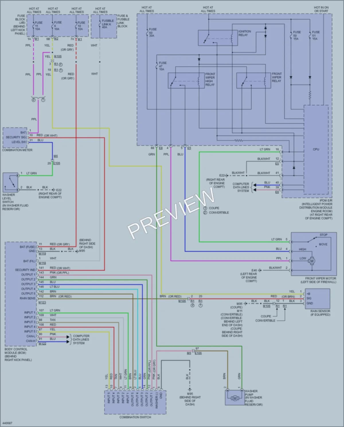 2015 Infiniti Q60 Wiper Washer wiring diagram preview