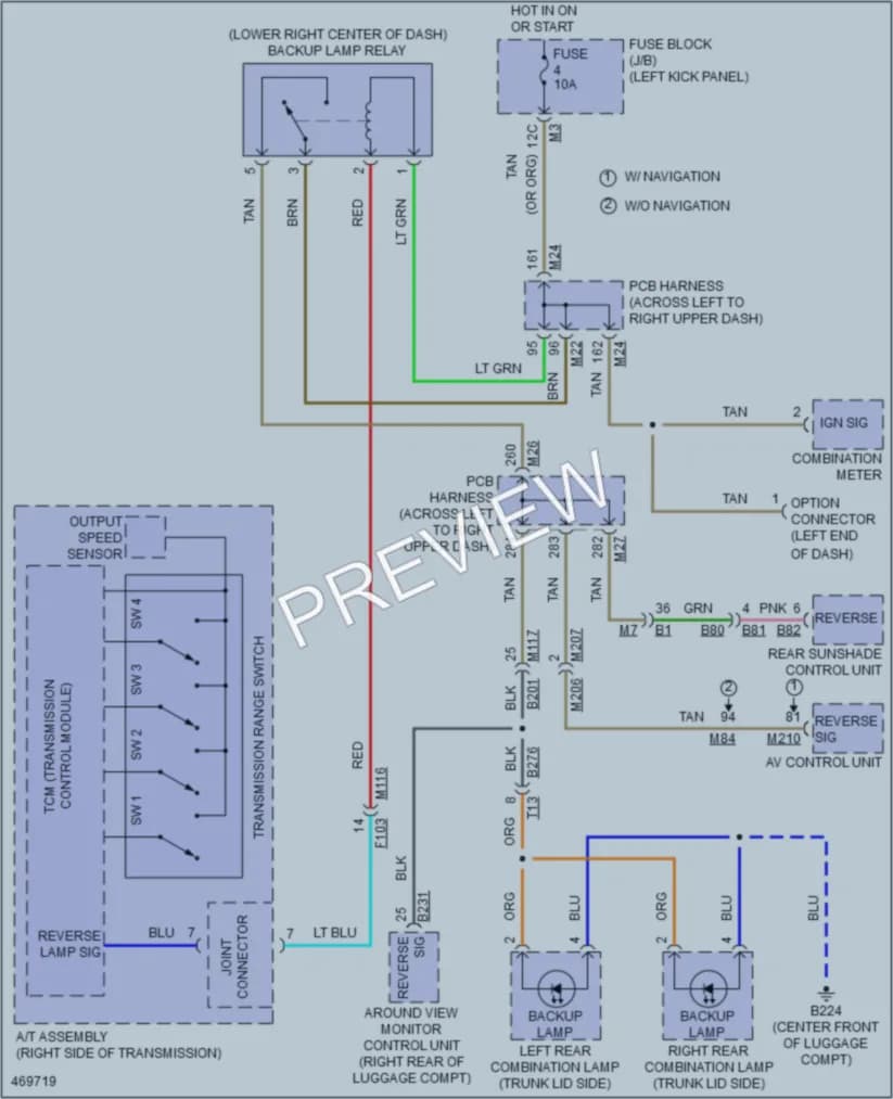 2015 Infiniti Q70Hybrid Exterior Lights wiring diagram preview