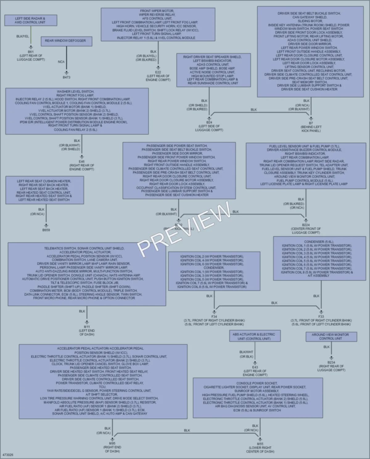 2015 Infiniti Q70Hybrid Ground Distribution wiring diagram preview