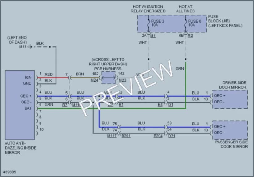 2015 Infiniti Q70Hybrid Power Mirrors wiring diagram preview