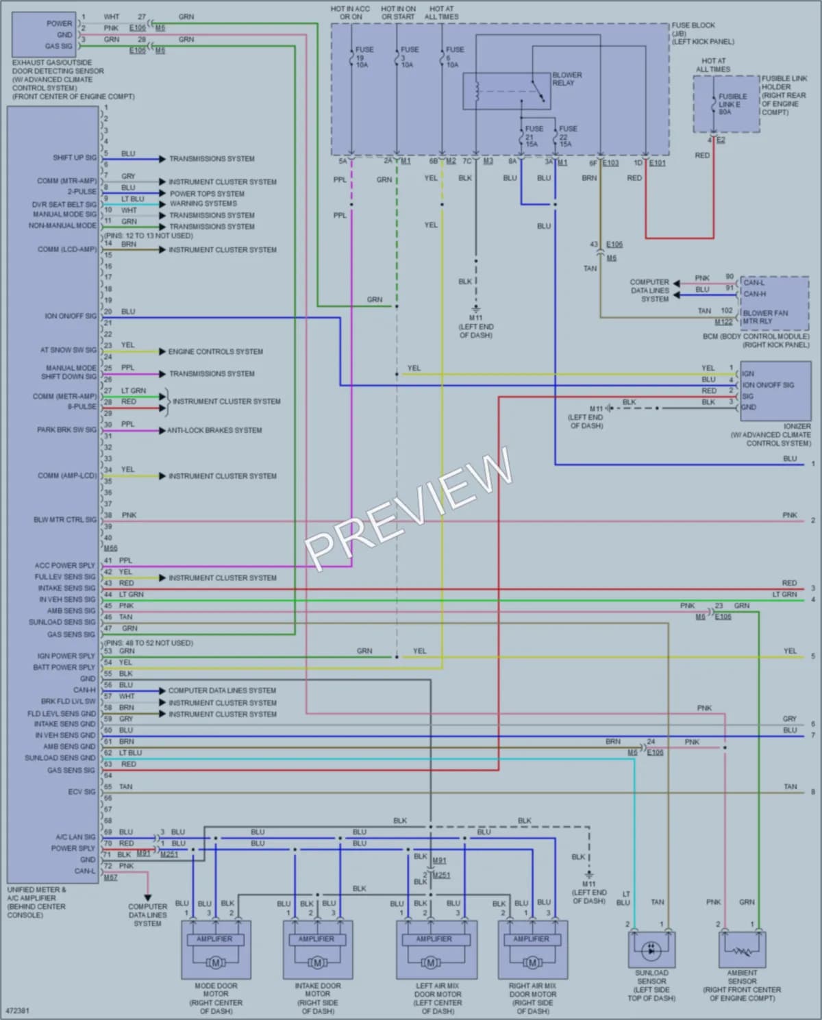 2015 Infiniti QX50 Air Conditioning wiring diagram preview