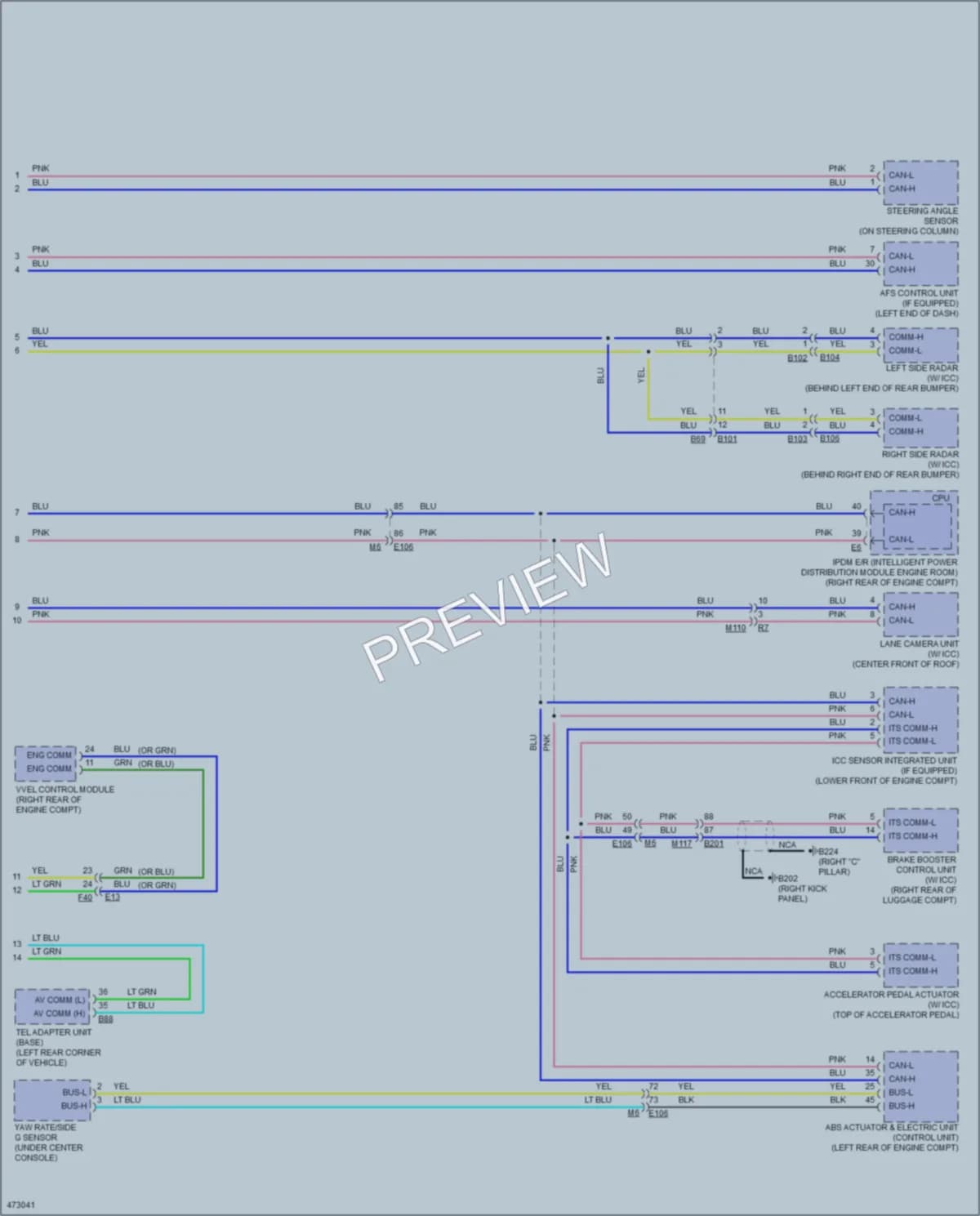 2015 Infiniti QX50 Computer Data Lines wiring diagram preview