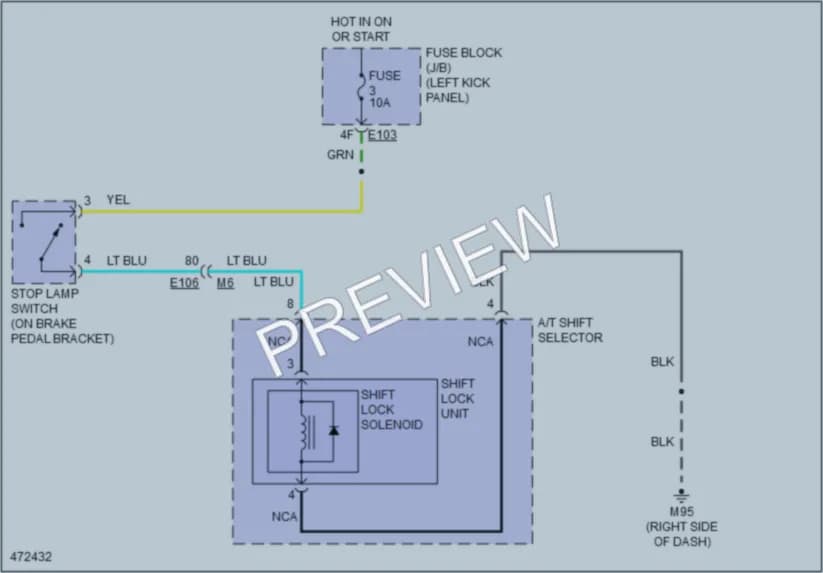 2015 Infiniti QX50 Shift Interlock wiring diagram preview