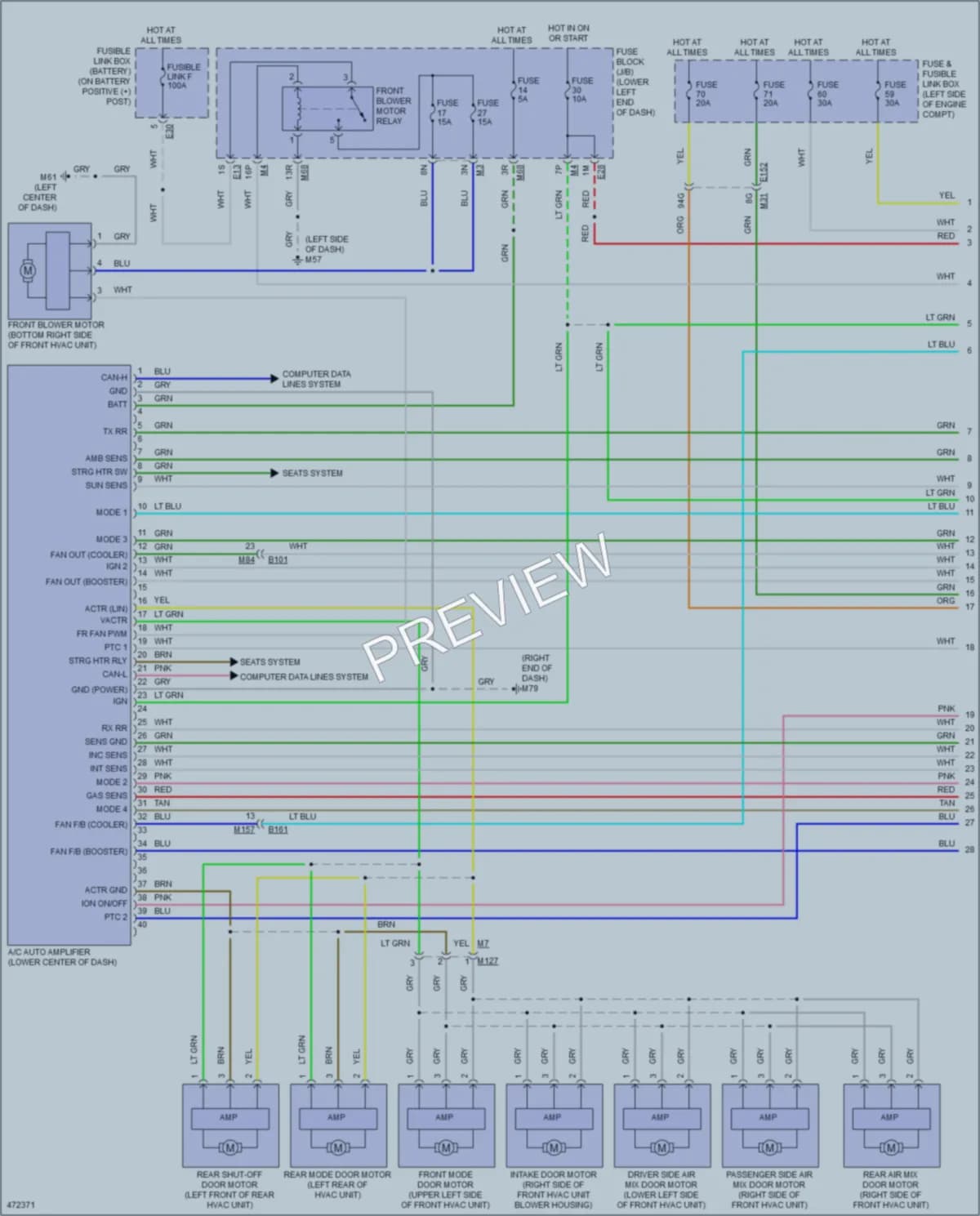 2015 Infiniti QX60 Air Conditioning wiring diagram preview
