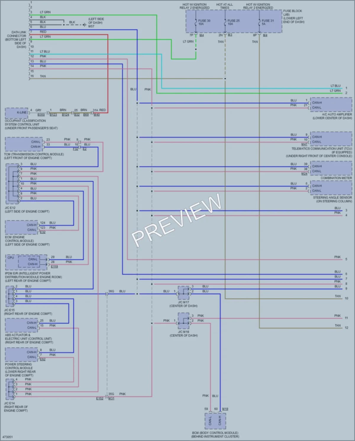 2015 Infiniti QX60 Computer Data Lines wiring diagram preview