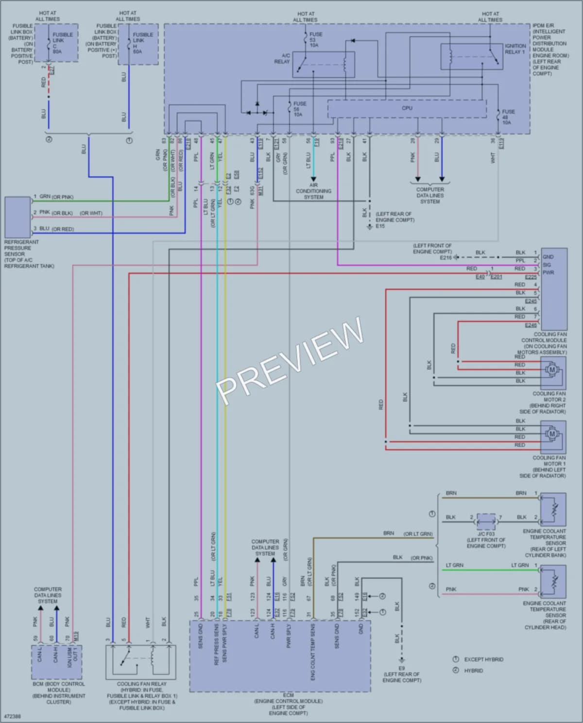 2015 Infiniti QX60 Cooling Fan wiring diagram preview