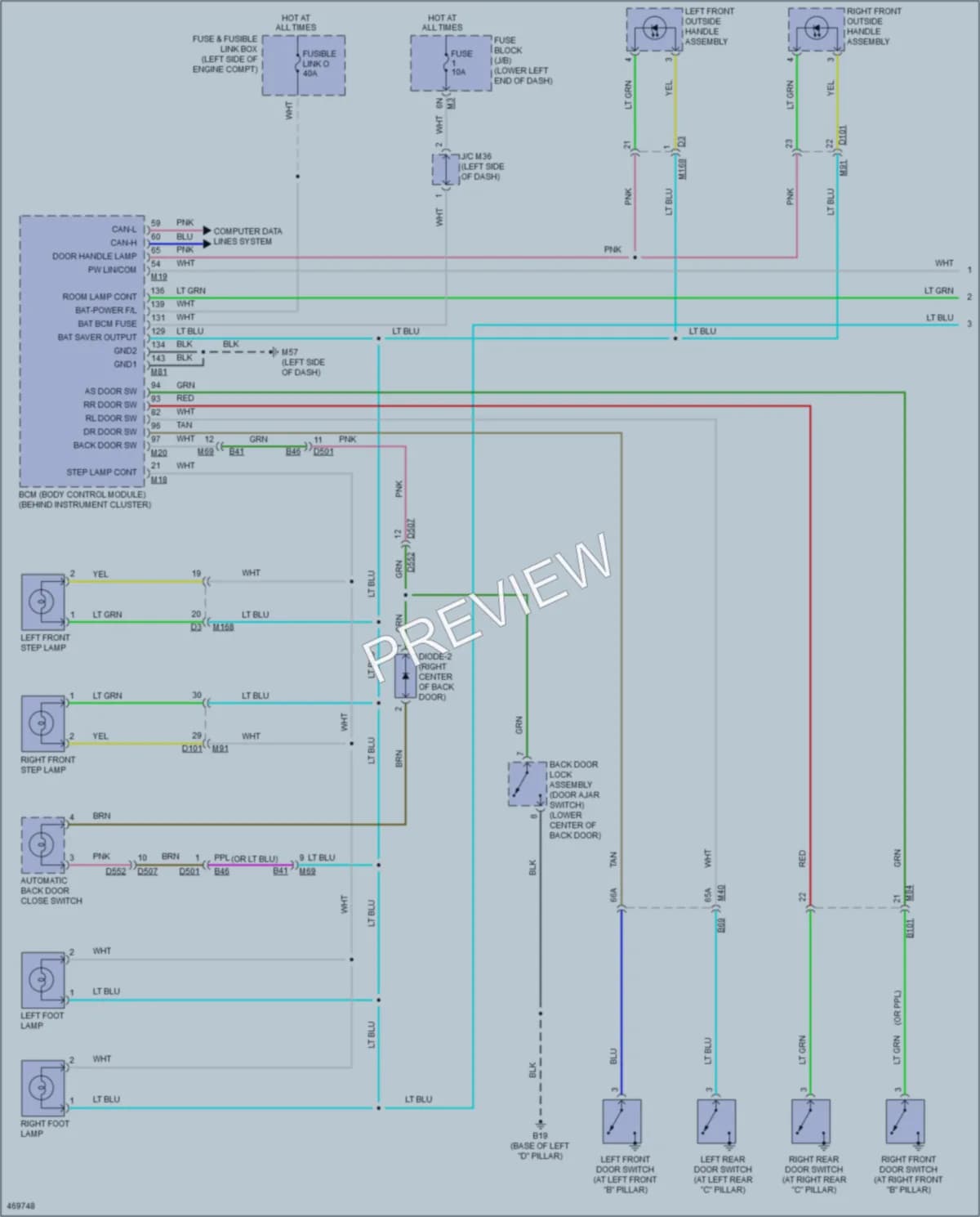 2015 Infiniti QX60 Interior Lights wiring diagram preview