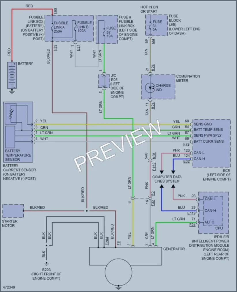 2015 Infiniti QX60 Starting Charging wiring diagram preview