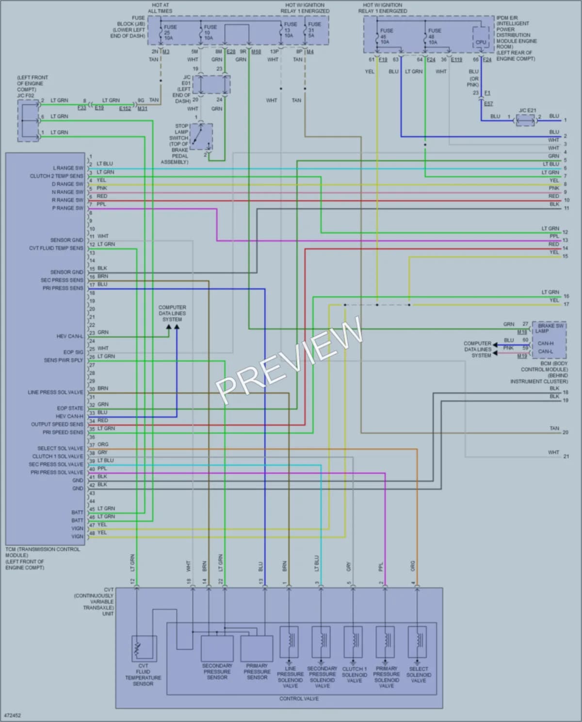 2015 Infiniti QX60 Transmission wiring diagram preview