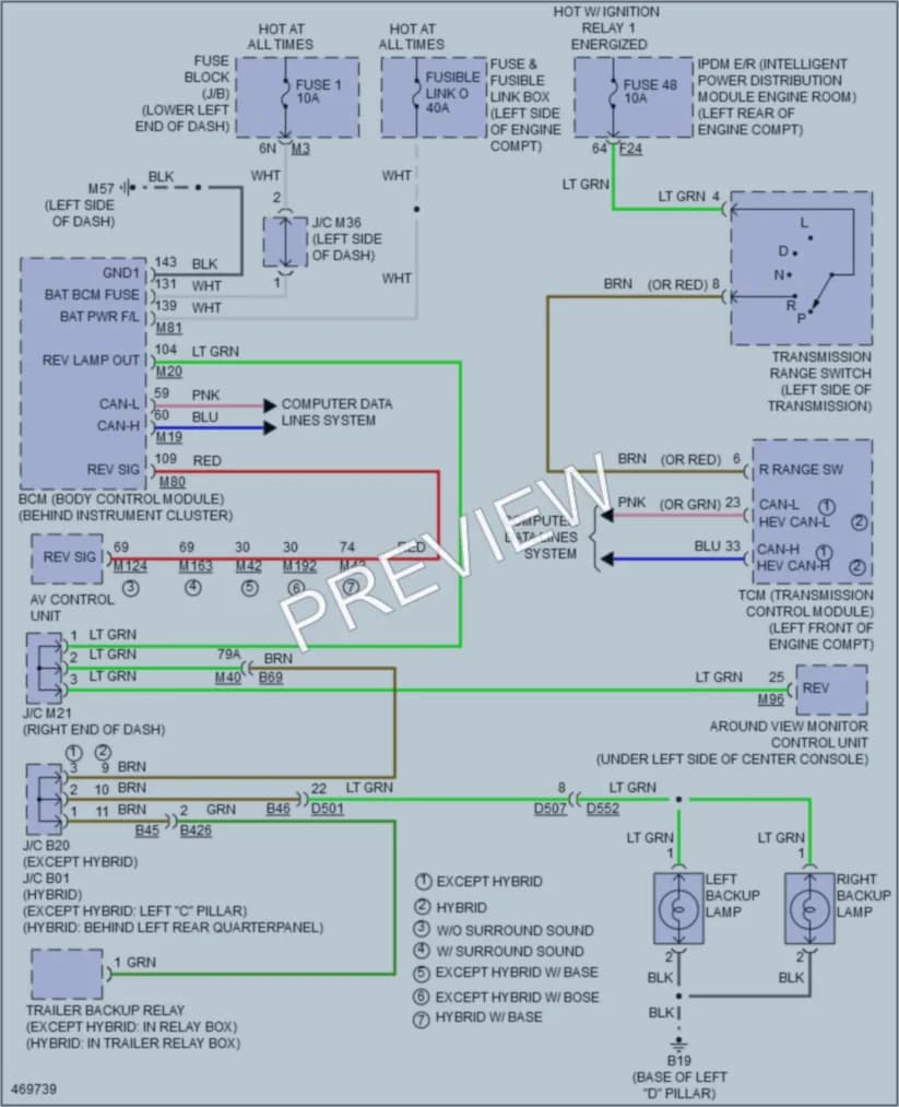 2015 Infiniti QX60Hybrid Exterior Lights wiring diagram preview