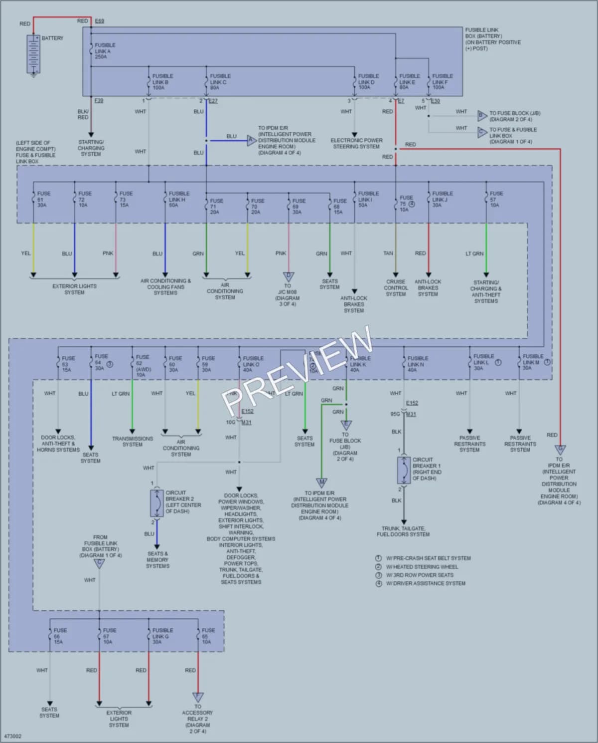 2015 Infiniti QX60Hybrid Power Distribution wiring diagram preview